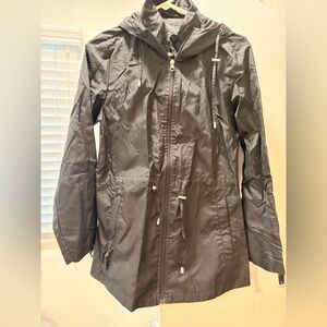 Jones New York black utility rain jacket